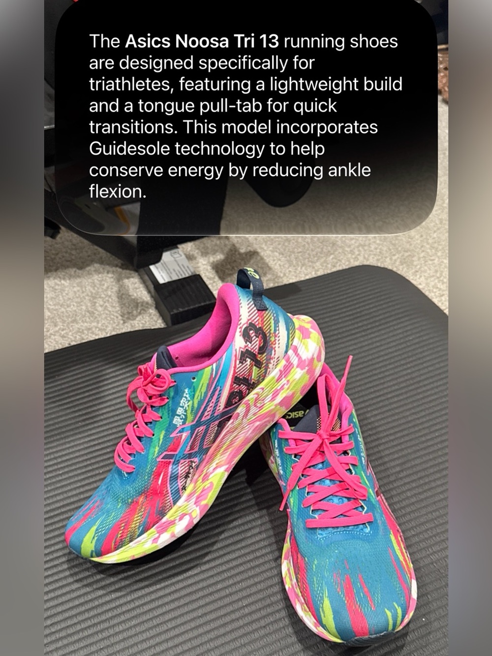 ASICS Tri athlete pink blue green Running Shoes Noosa Tri 13 in 9.5 women’s EUC